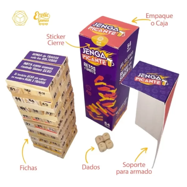 Jenga Picante 1 Juego Jenga Picante